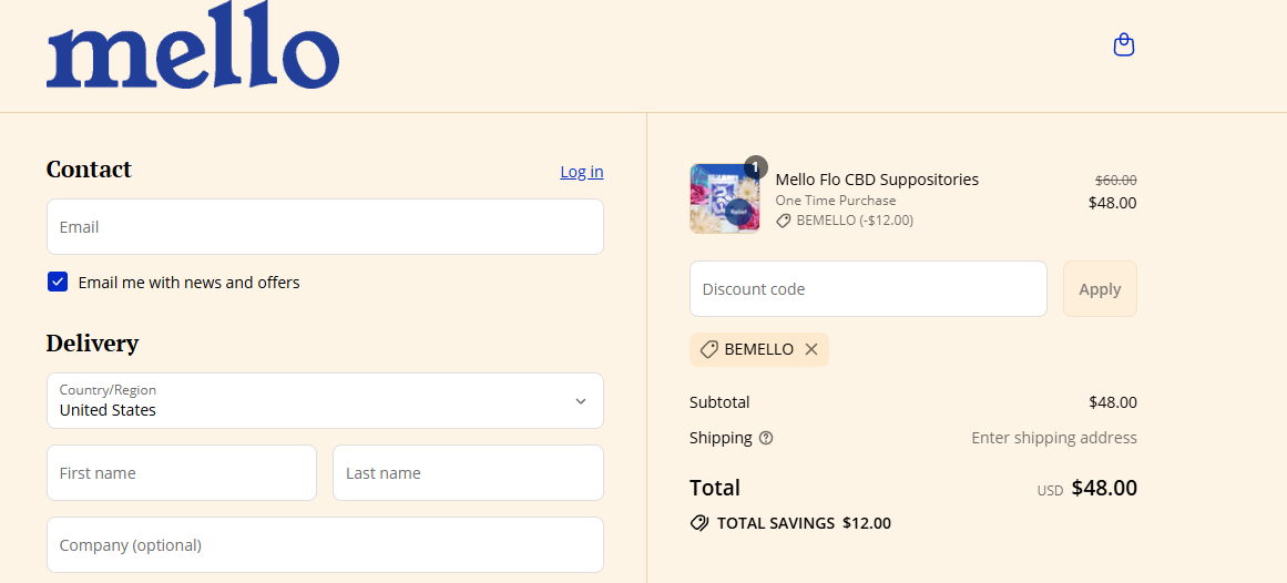 Coupon proof BEMELLO