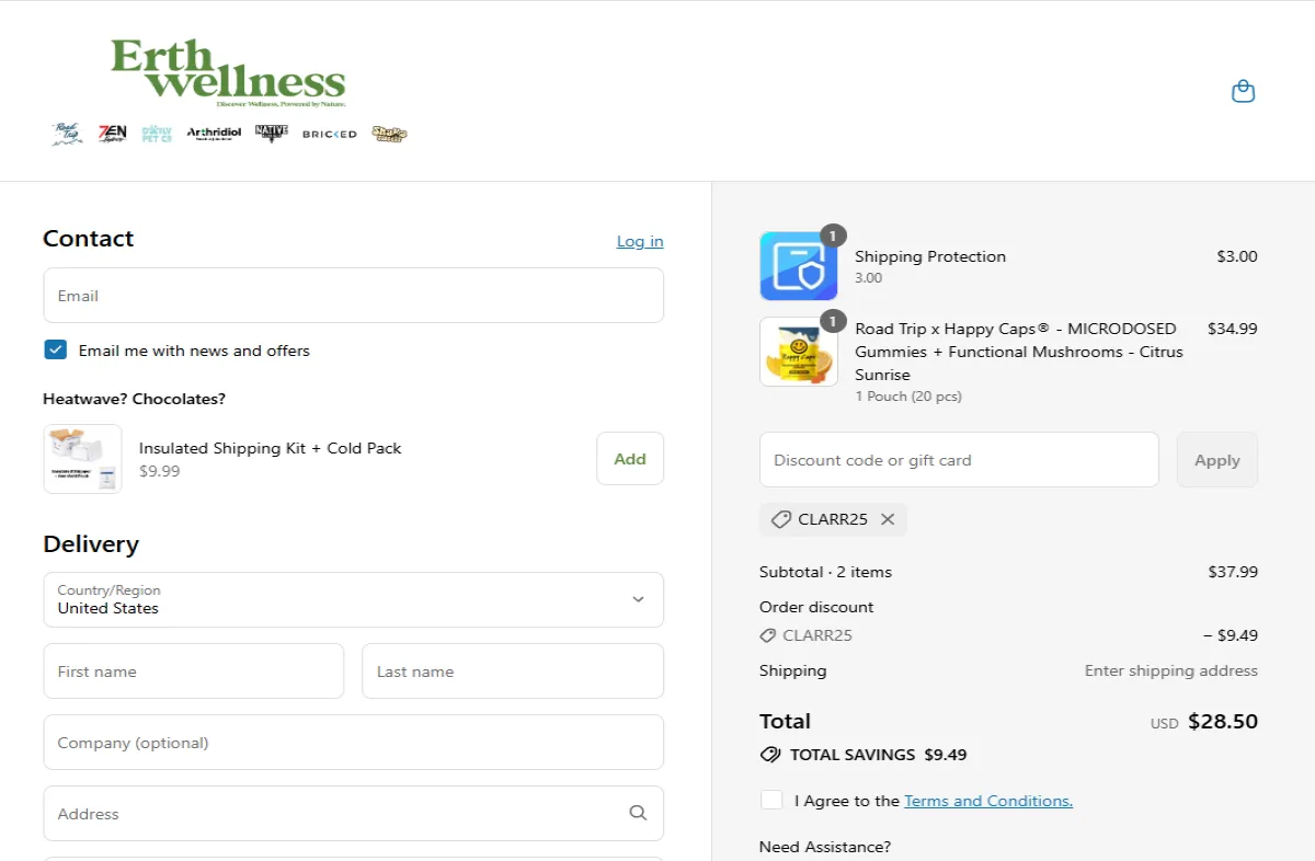 Coupon proof CLARR25