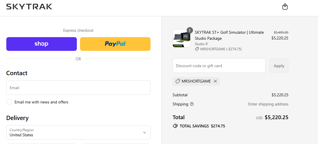 Coupon proof MRSHORTGAME