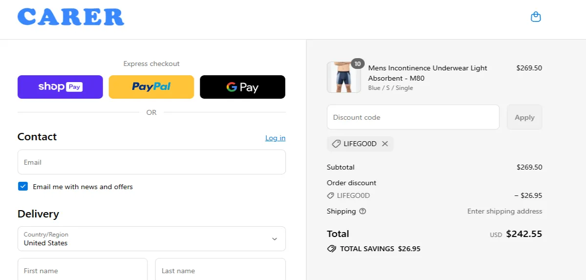 Coupon proof LIFEGO0D