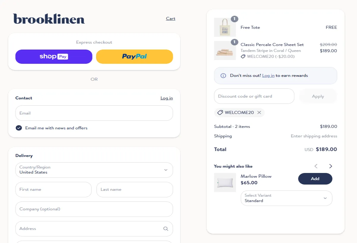 Coupon proof WELCOME20
