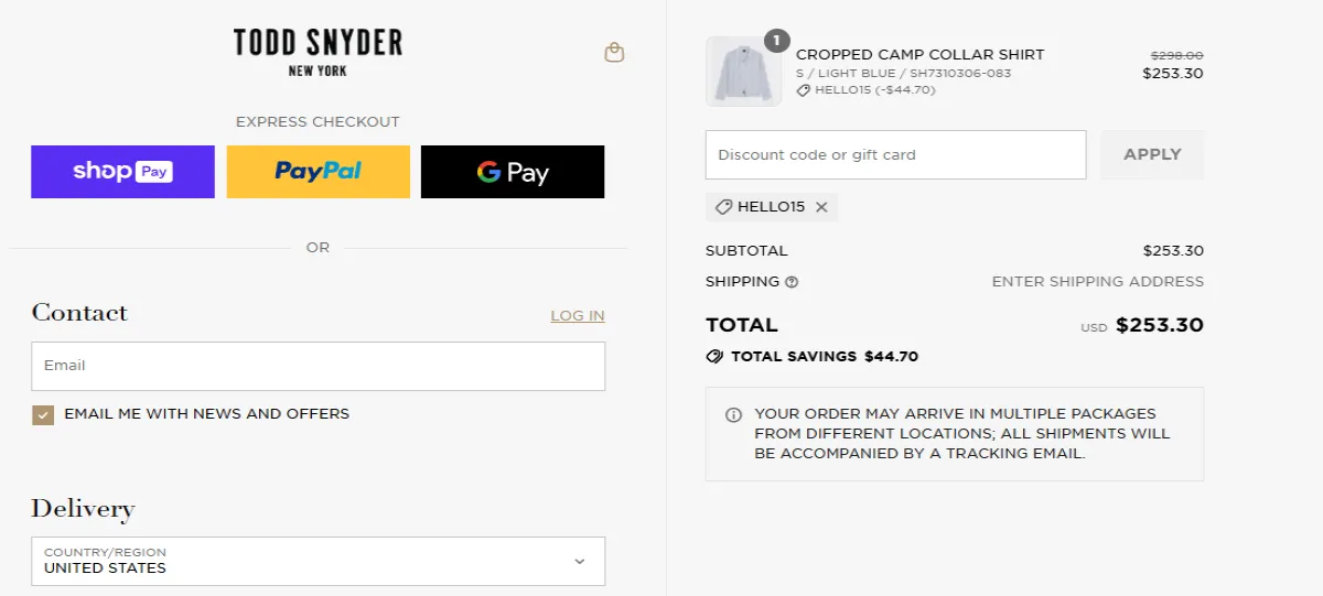 Coupon proof HELLO15