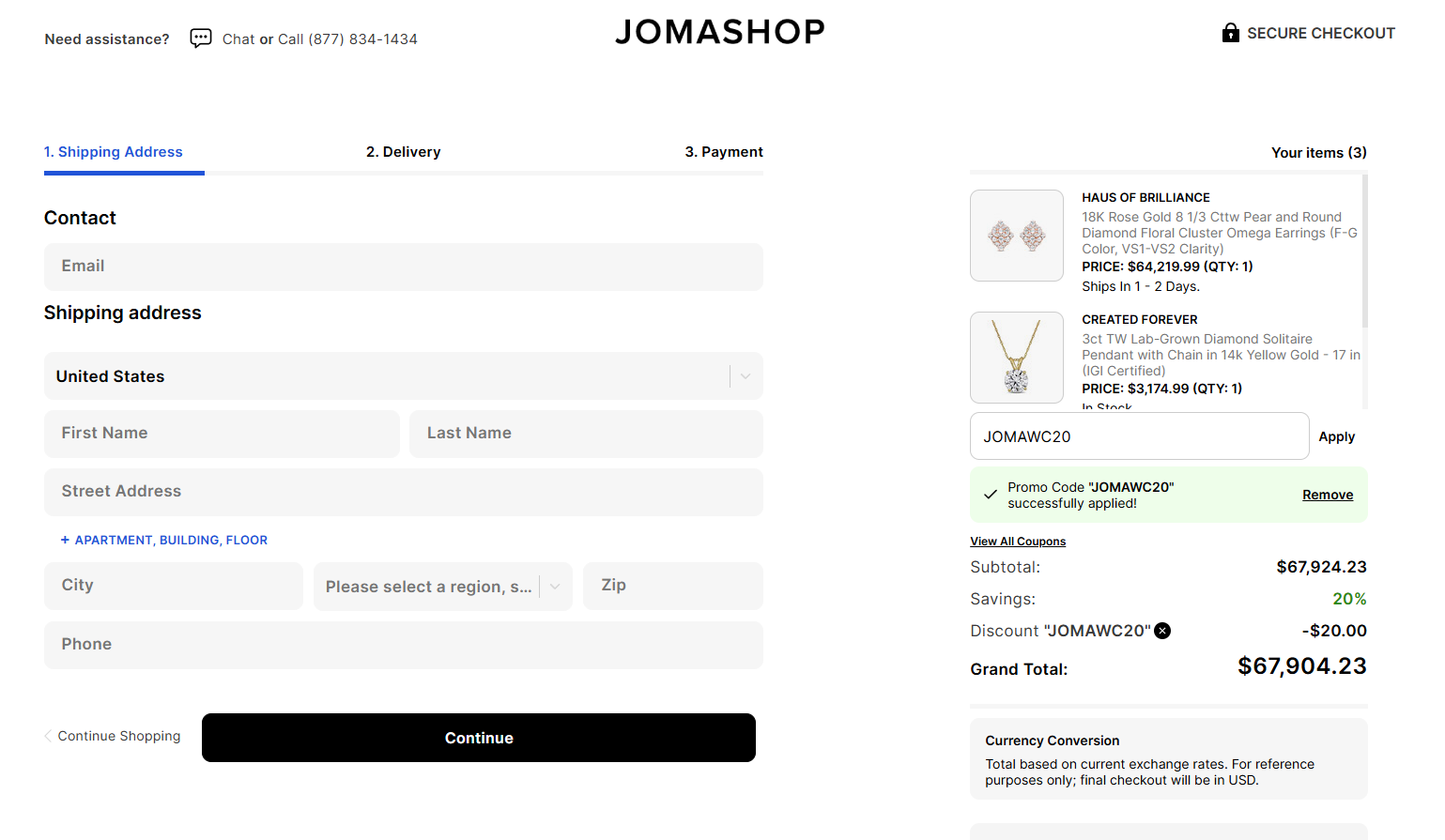 Coupon proof JOMAWC20
