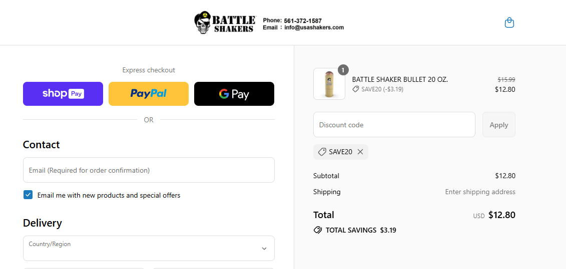 Coupon proof SAVE20