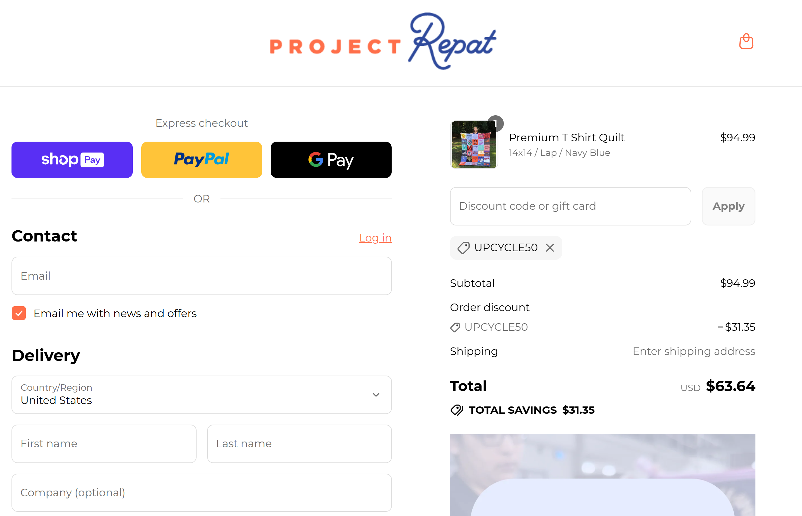 Coupon proof UPCYCLE50