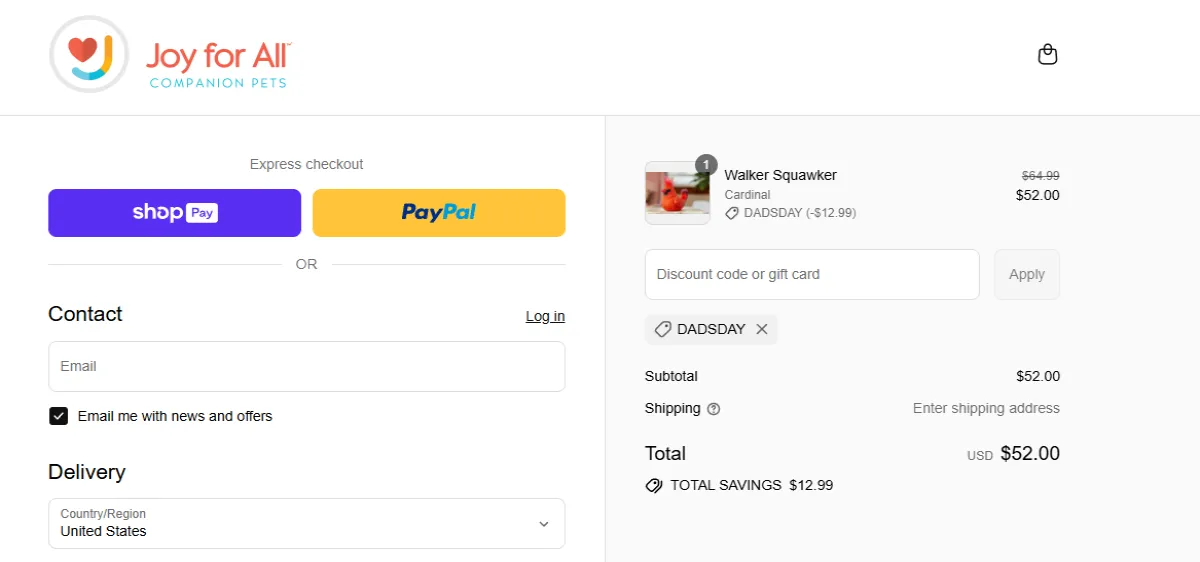 Coupon proof DADSDAY