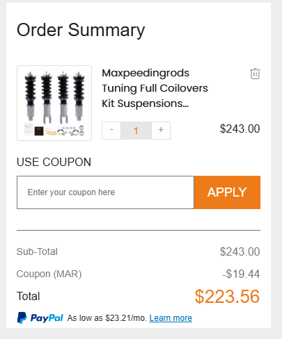 Coupon proof MAR
