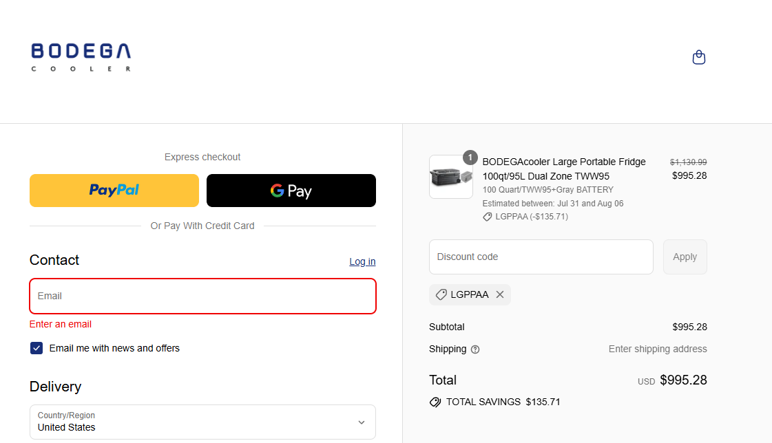 Coupon proof LGPPAA