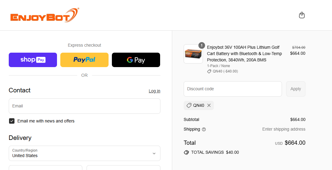 Coupon proof QN40