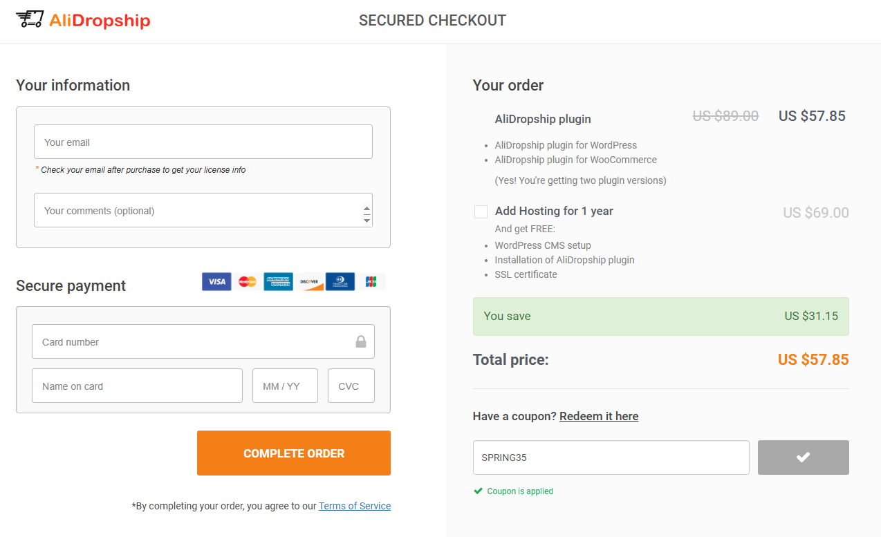 Coupon proof SPRING35