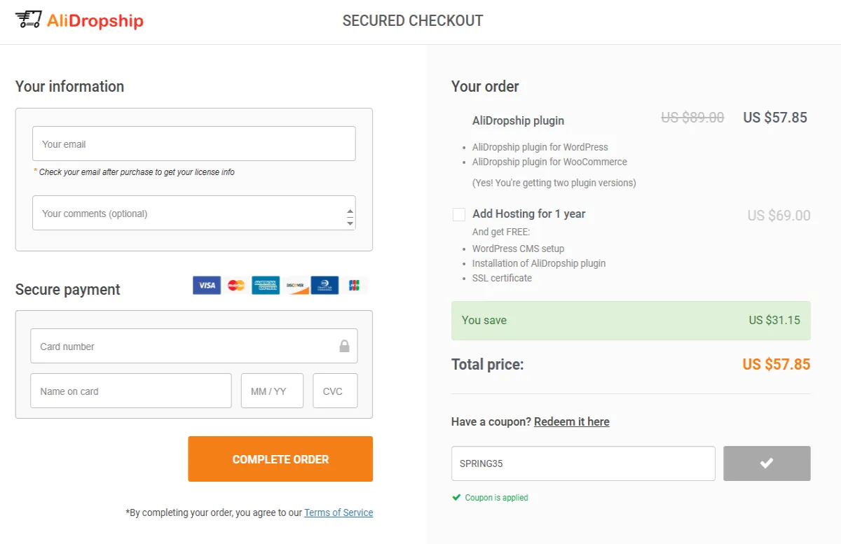 Coupon proof SPRING35