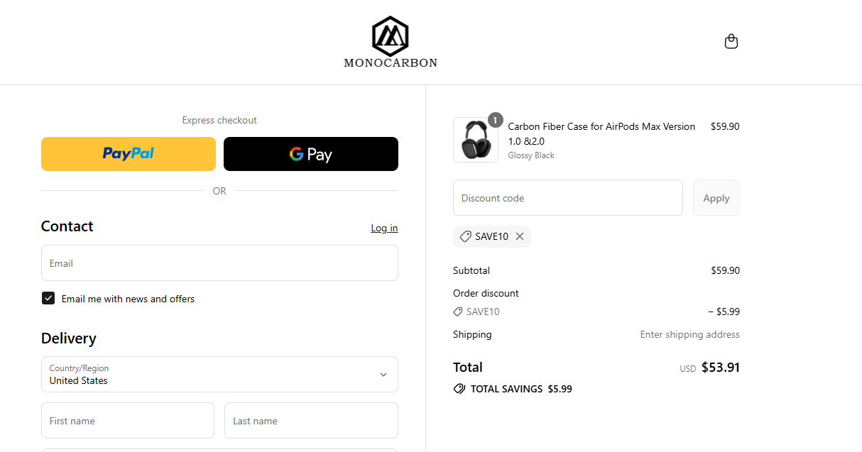 Coupon proof SAVE10