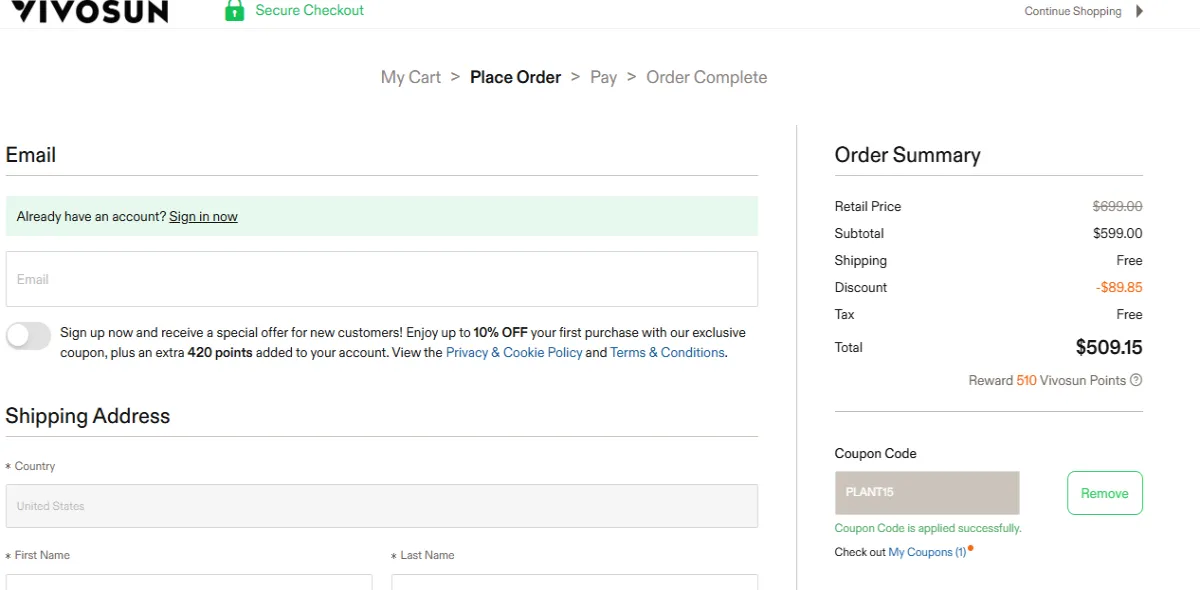 Coupon proof PLANT15