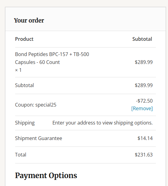 Coupon proof special25