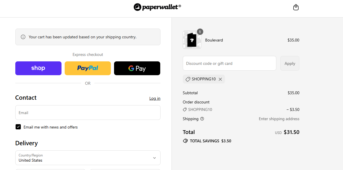 Coupon proof SHOPPING10