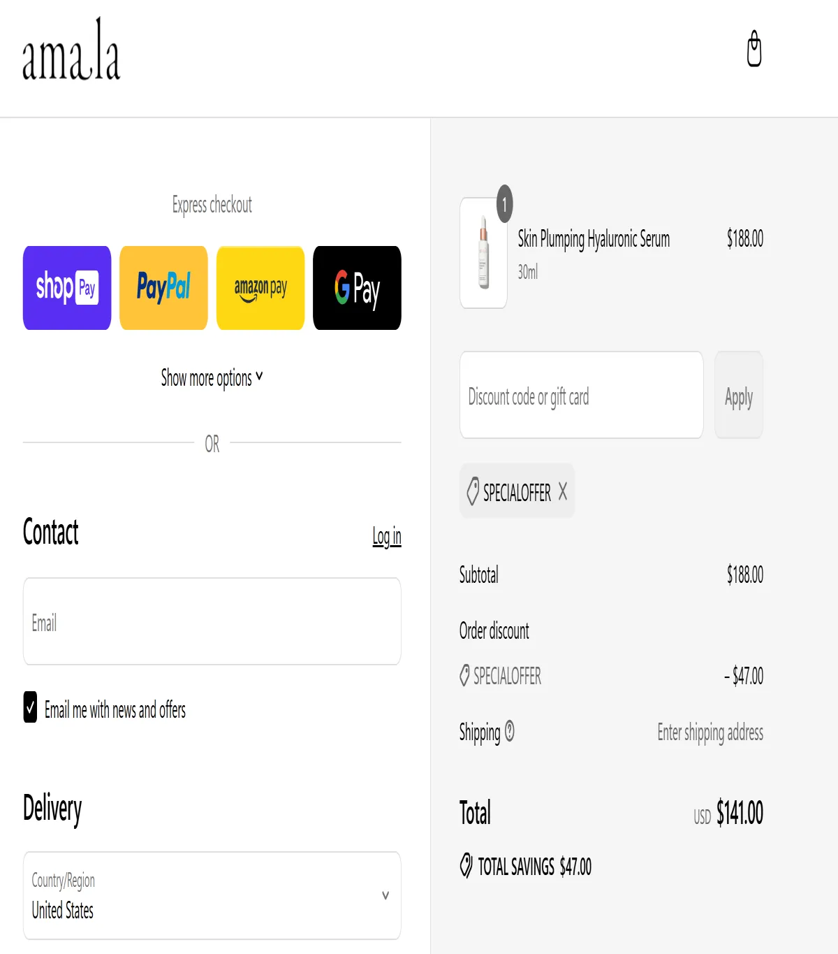 Coupon proof SPECIALOFFER