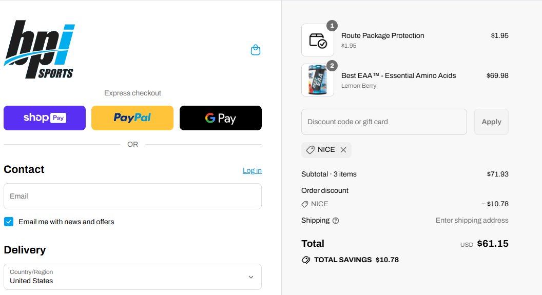 Coupon proof NICE