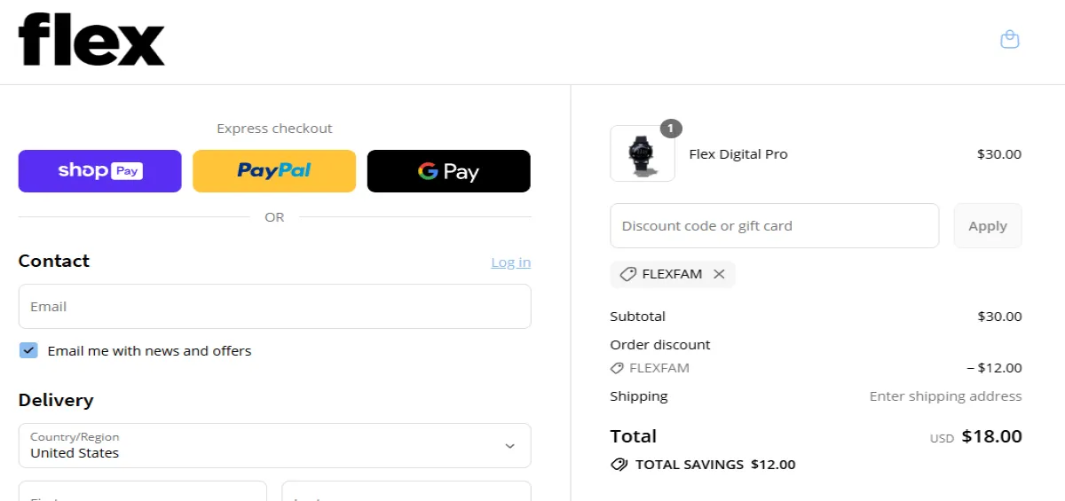 Coupon proof FLEXFAM