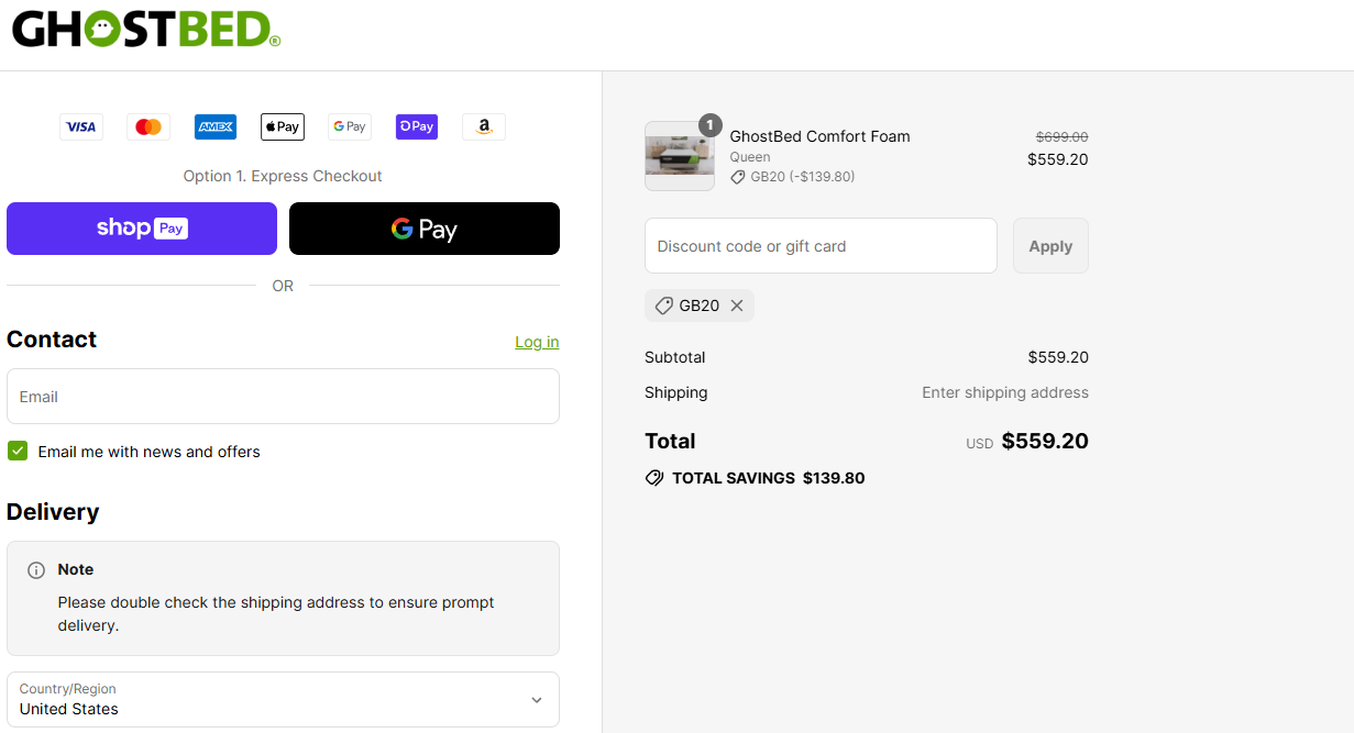 Coupon proof GB20