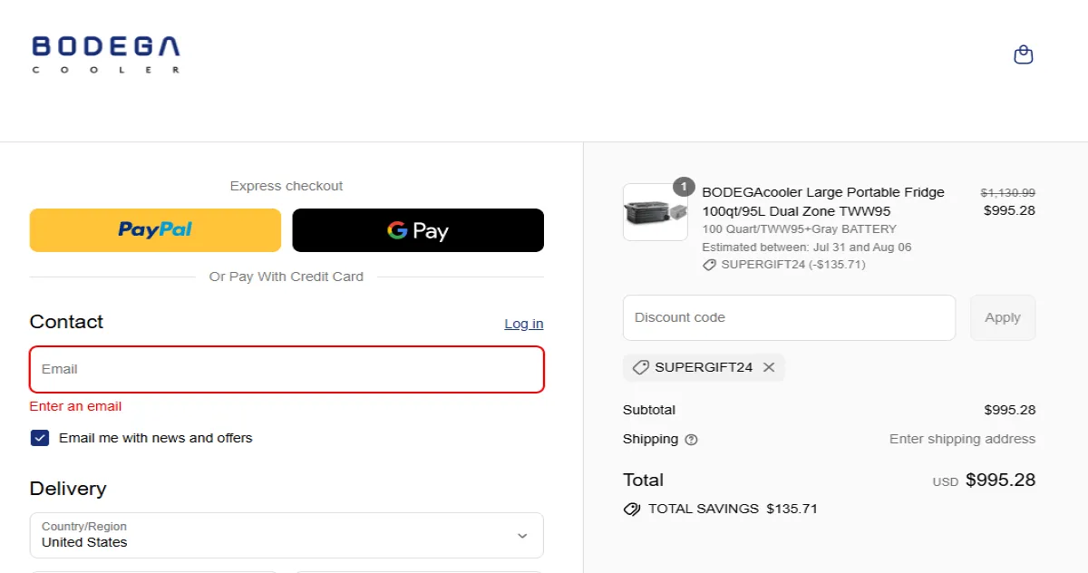 Coupon proof SUPERGIFT24
