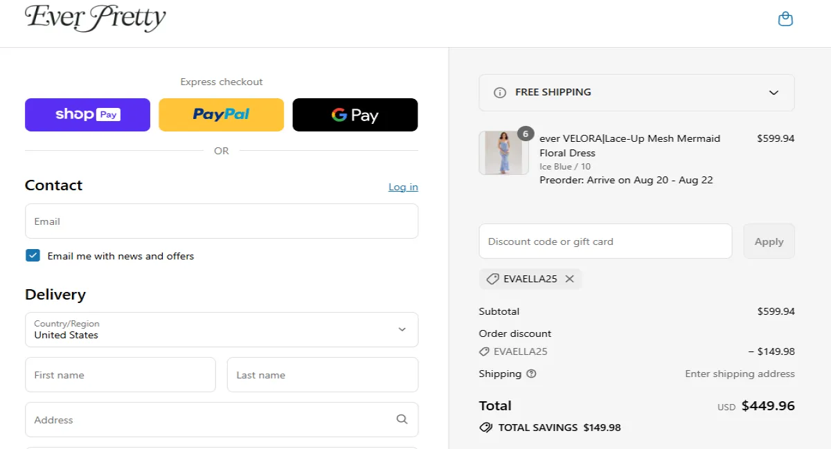 Coupon proof EVAELLA25