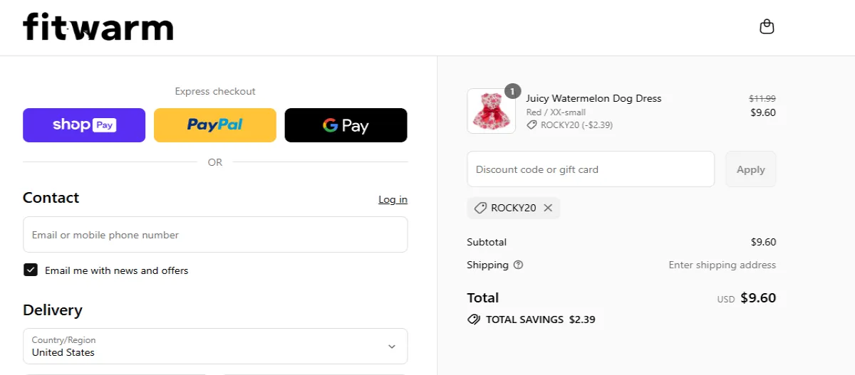 Coupon proof ROCKY20