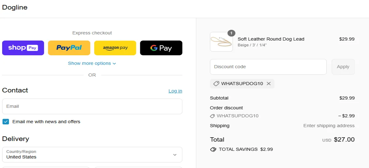 Coupon proof WHATSUPDOG10