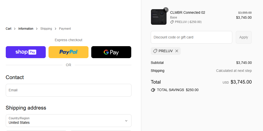 Coupon proof PRELUV