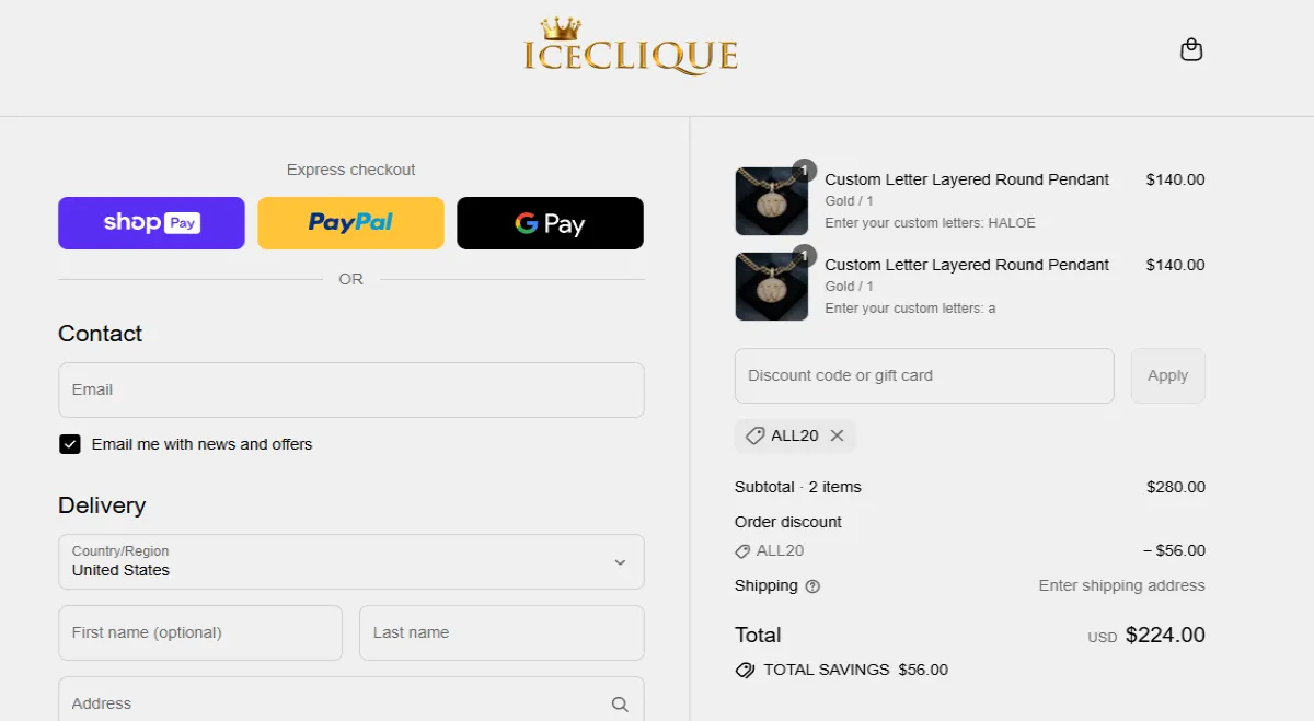 Coupon proof ALL20