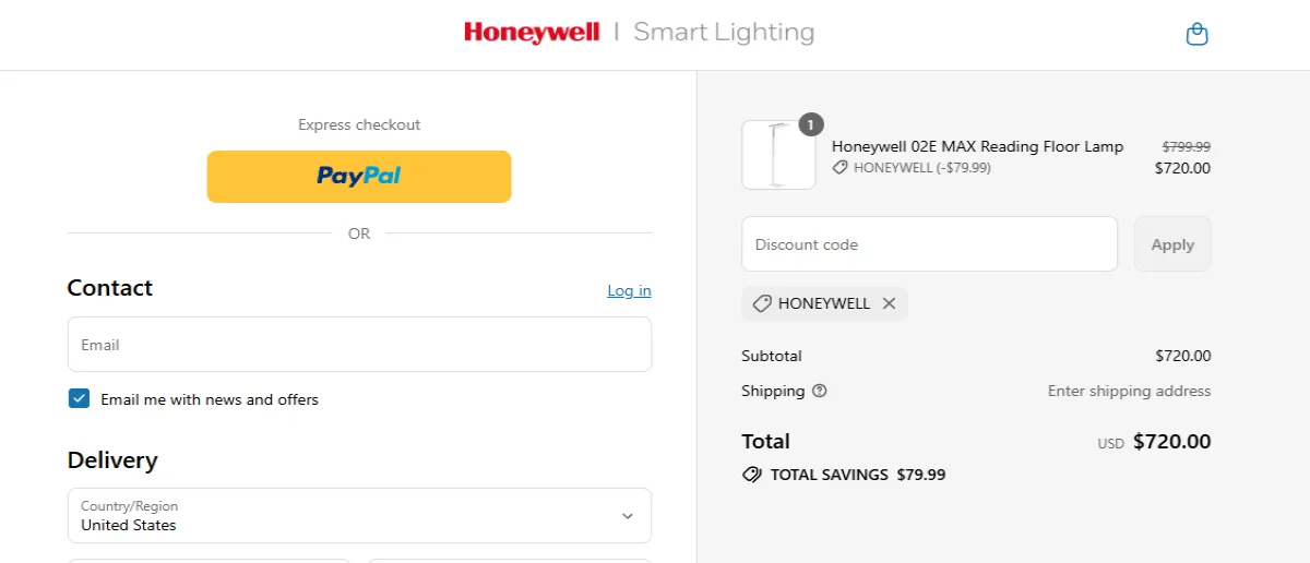 Coupon proof HONEYWELL