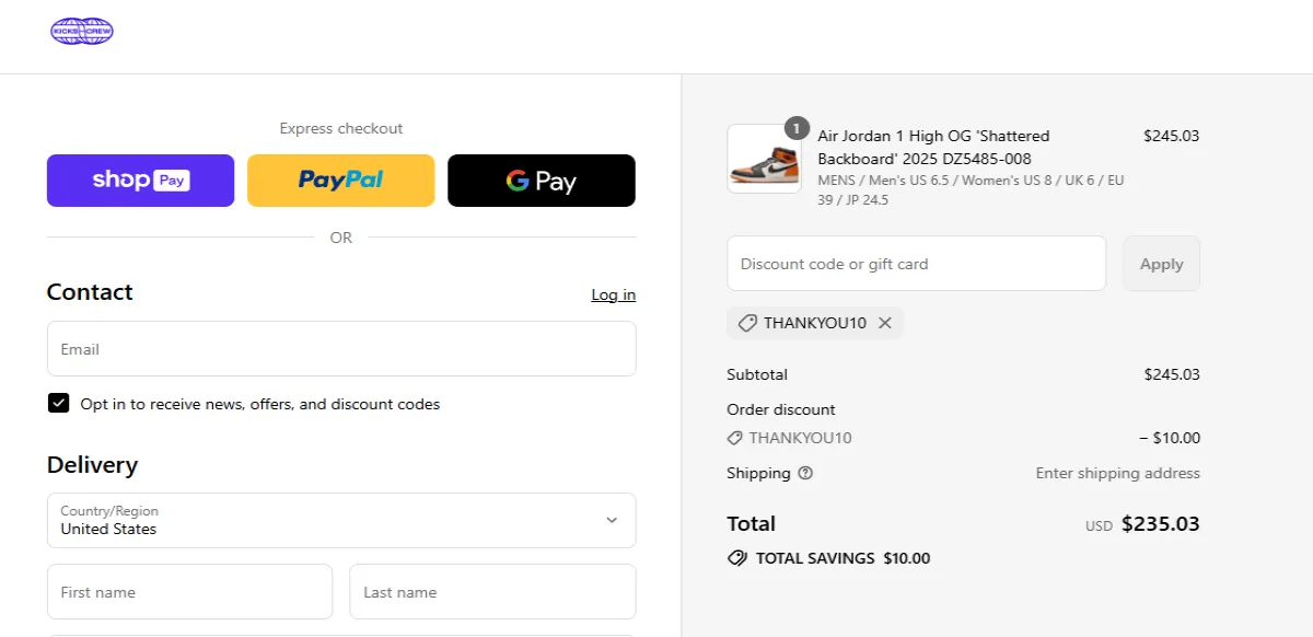 Coupon proof THANKYOU10