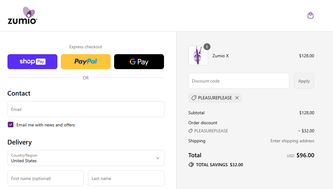 Coupon proof PLEASUREPLEASE
