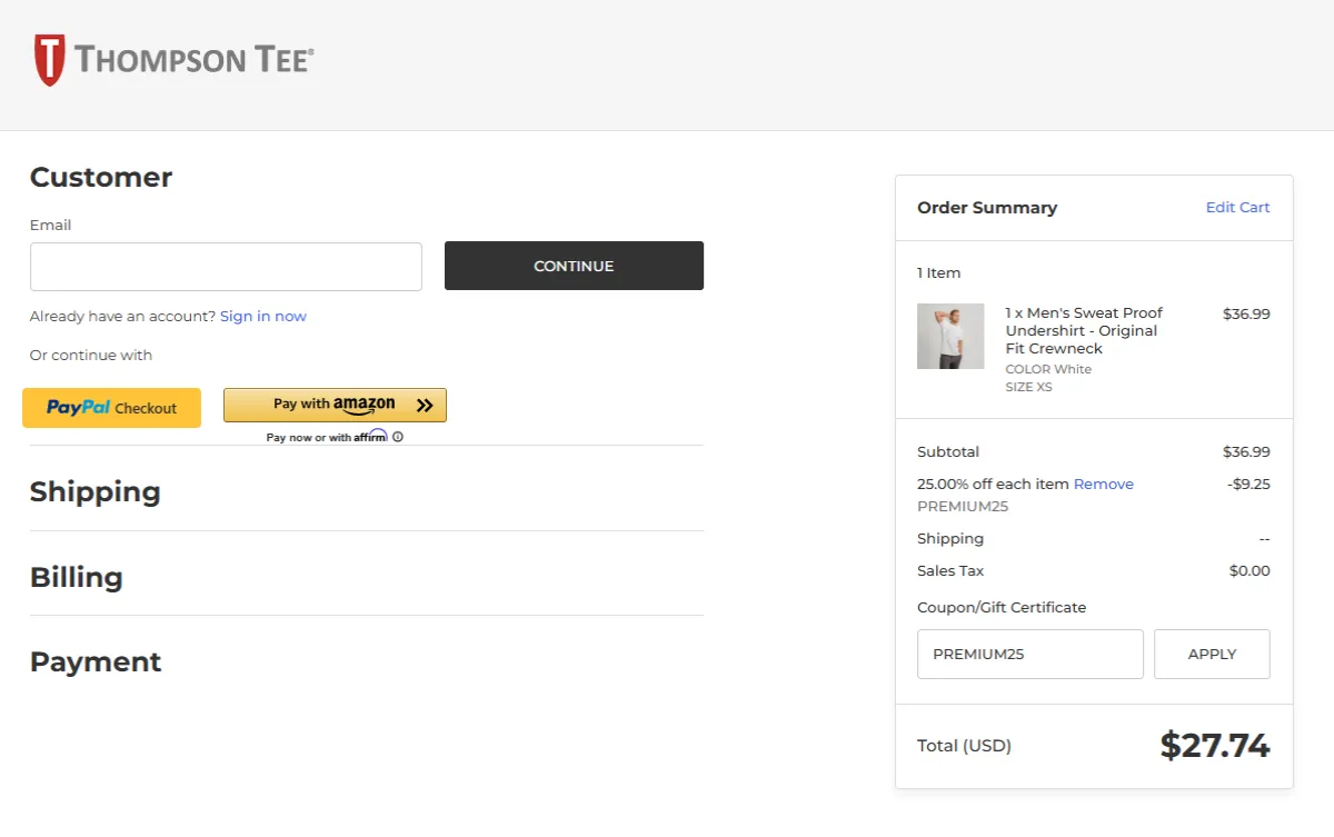 Coupon proof PREMIUM25