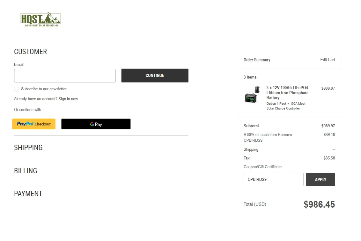 Coupon proof CPBIRDS9