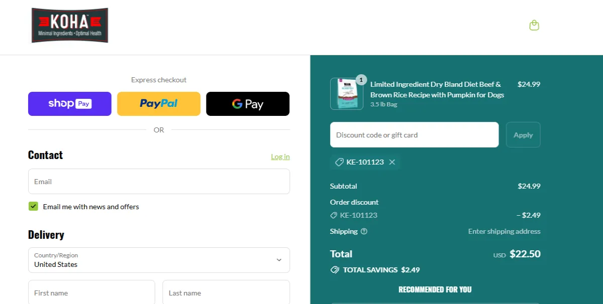 Coupon proof KE-101123