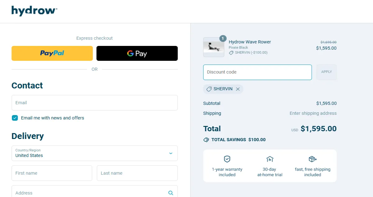 Coupon proof SHERVIN