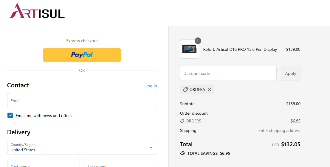 Coupon proof ORDER5