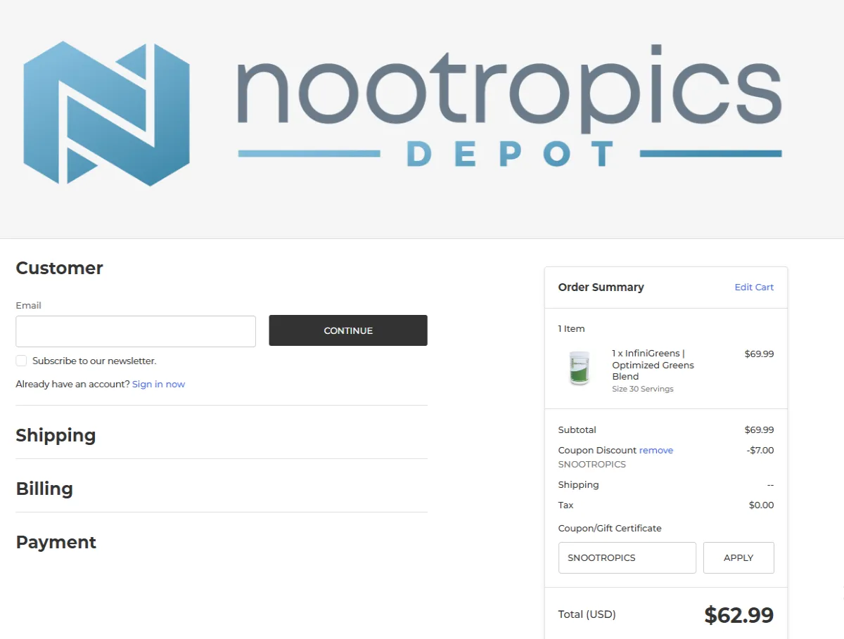 Coupon proof SNOOTROPICS