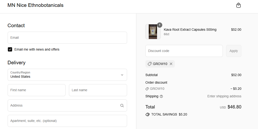 Coupon proof GROW10