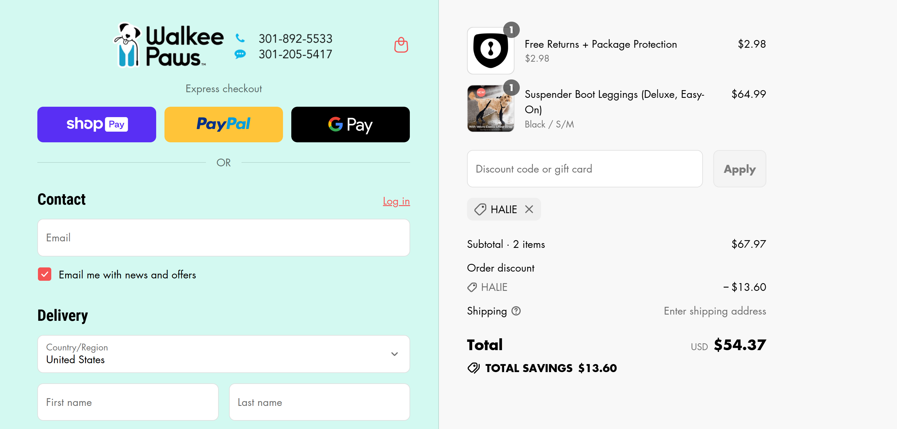 Coupon proof HALIE