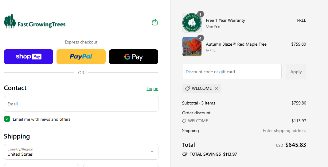 Coupon proof WELCOME