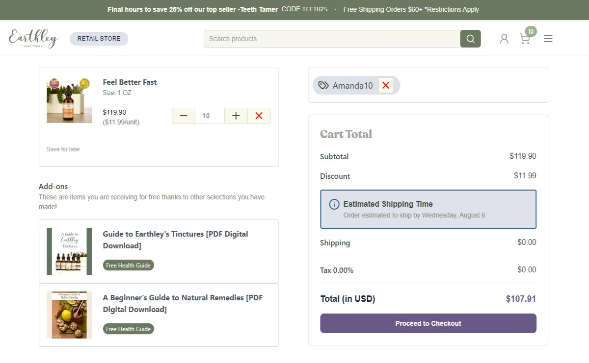 Coupon proof Amanda10