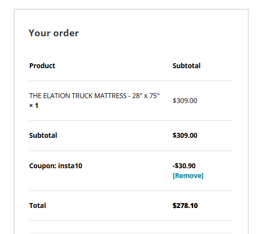 Coupon proof insta10