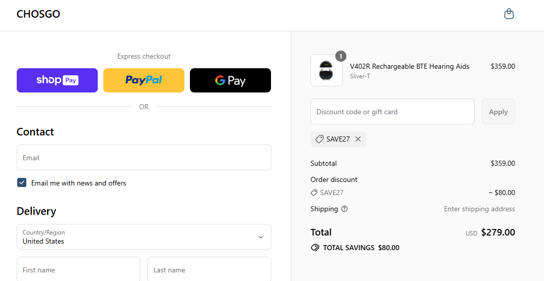 Coupon proof SAVE27