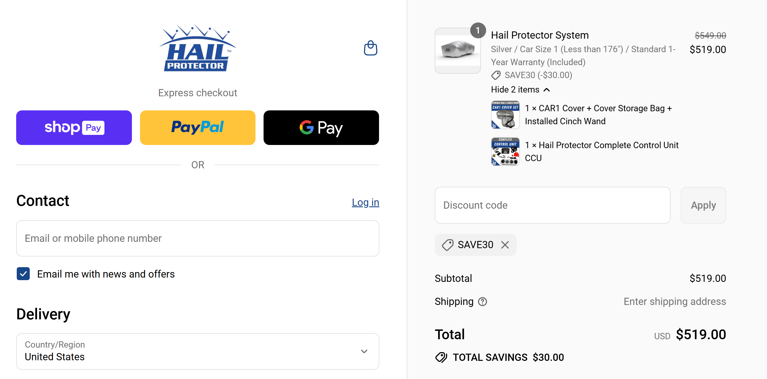 Coupon proof SAVE30