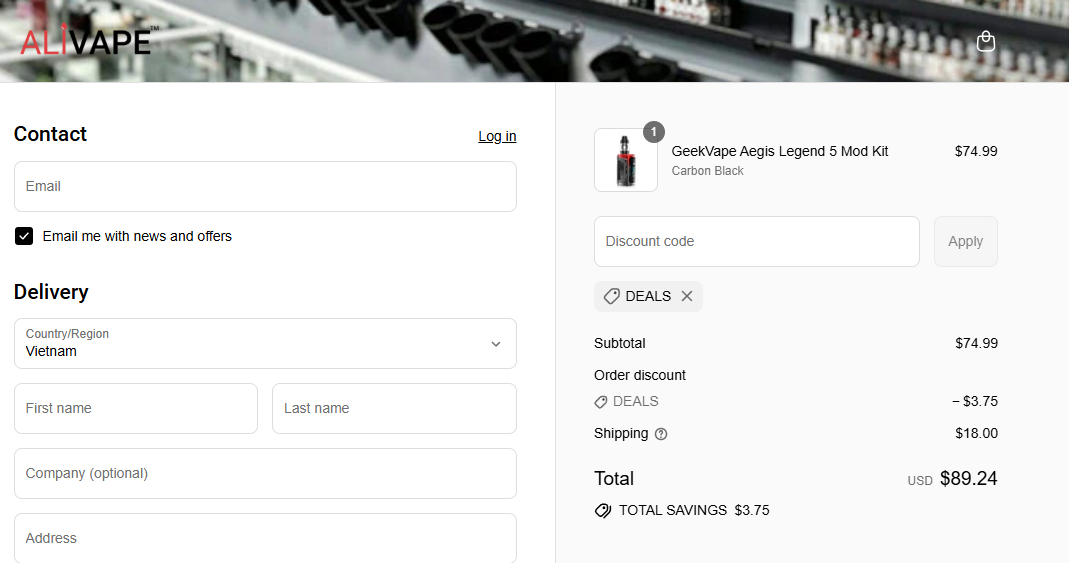 Coupon proof DEALS