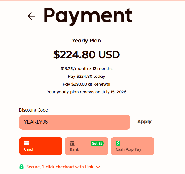 Coupon proof YEARLY36