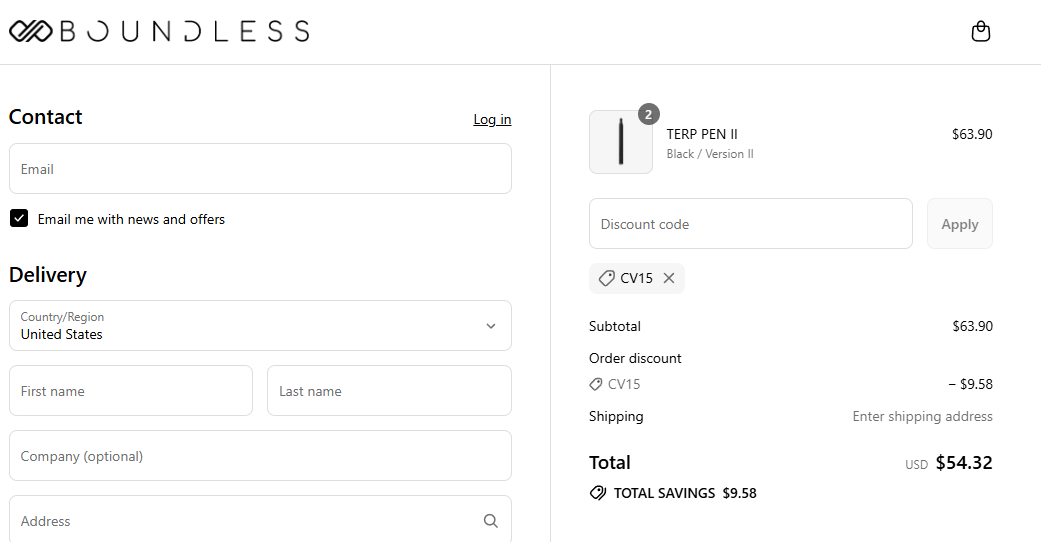 Coupon proof CV15