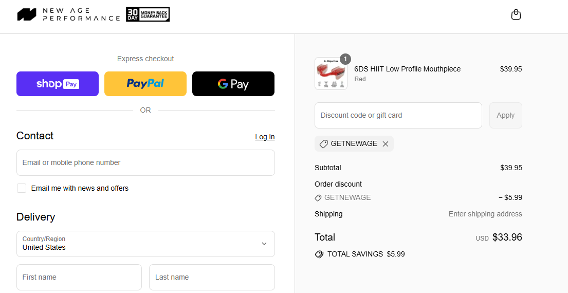 Coupon proof GETNEWAGE