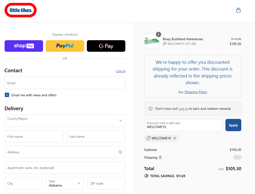 Coupon proof WELCOME10